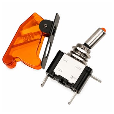 Копче електрическо оранжево с диод 12/24v  - 1702