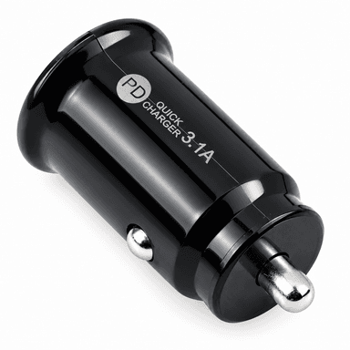 АДАПТЕР ЗА ЗАПАЛКА PG320 БЯЛ/ЧЕРЕН USB+TYPE C