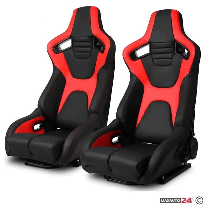 Спортни седалки за МПС - 1095 черно/червено