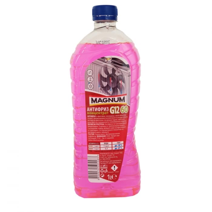 Антифриз концентрат 1 литър -  Magnum G12 до -60ºC - червен
