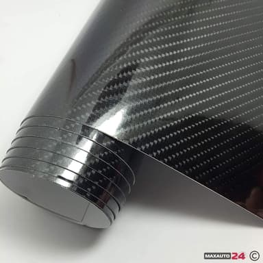 Фолио карбон гланц 6D - широчина 1.52м - черно