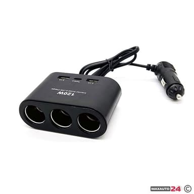 Разклонител за запалка 3-ка + 2 USB + C-Type 1653