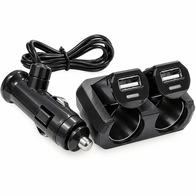 Разклонител за запалка 2-ка+2-USB PG150