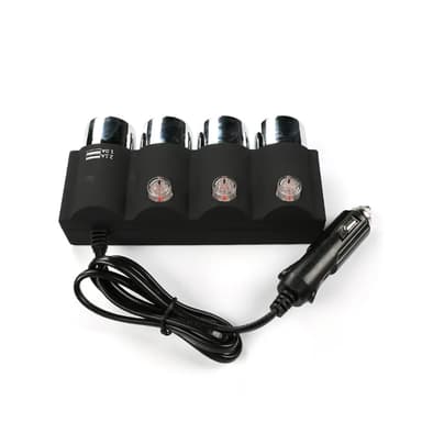 Разклонител за запалка с 3 гнезда и 2 USB - 1508