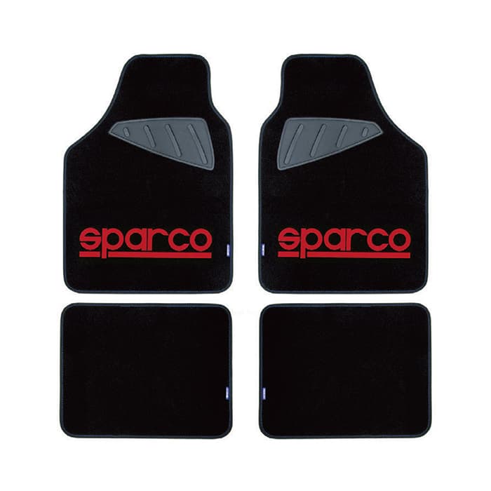 Стелки мокет SPC1903A Sparco Черни-Червени 4БР/К-Т