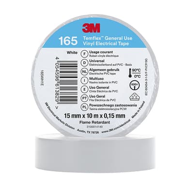 Изолирбанд 3M Темфлекс 165 15мм*10м Бял