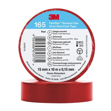 Изолирбанд 3M Темфлекс 165 15мм*10м Червен