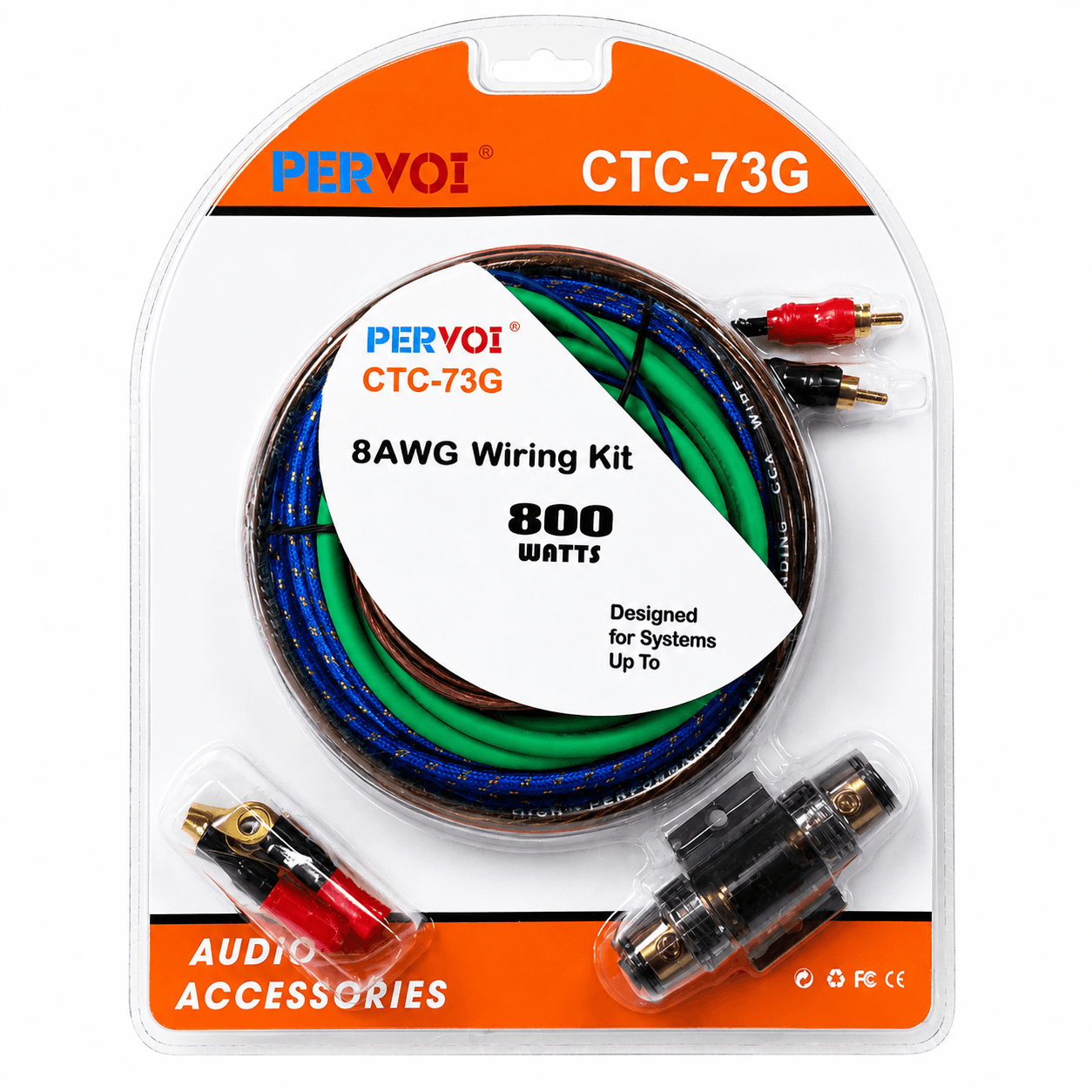 Комплект кабели за автоусилвател 8 AWG 800W PA1750