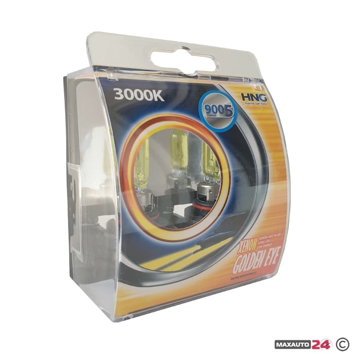 Халогенни крушки HNG HB3/9005 65W тип ''Golden eye'' жълти 2бр/к-т