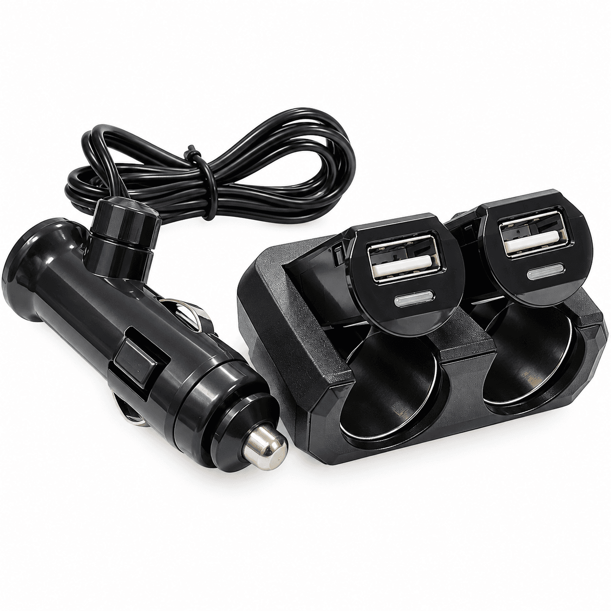 Разклонител за запалка 2-ка+2-USB PG150