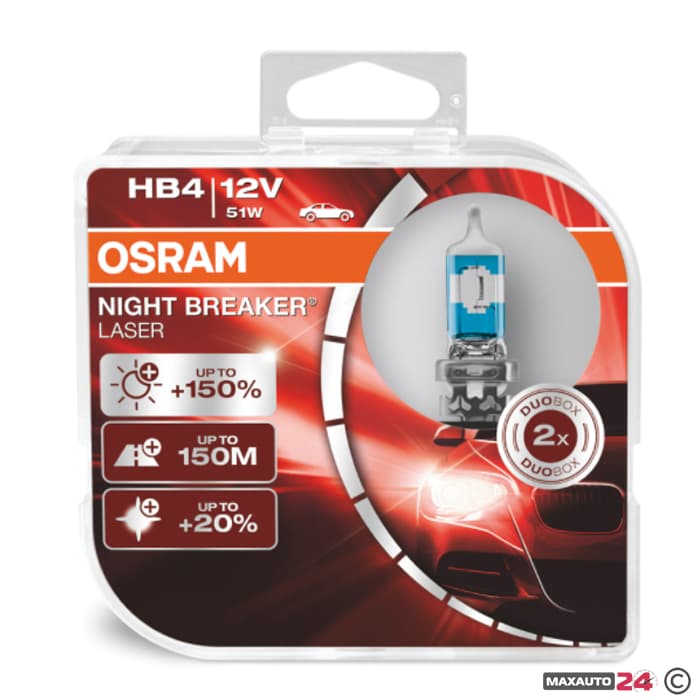 Халогенни крушки Osram Night Breaker Laser HB4 / 9006 2бр/к-т